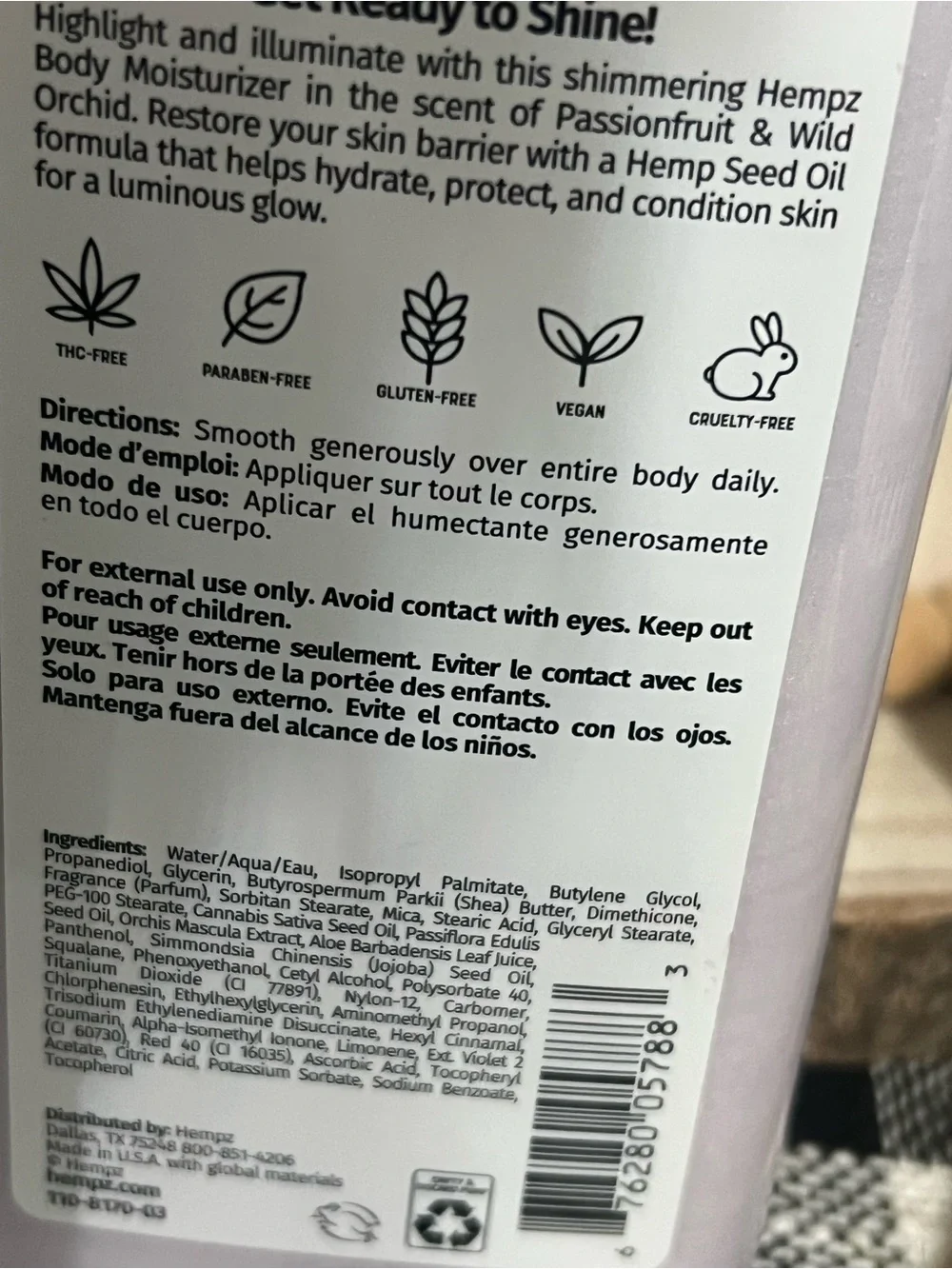 Hempz Star Dust Body Moisturizer — Lavender Pearl